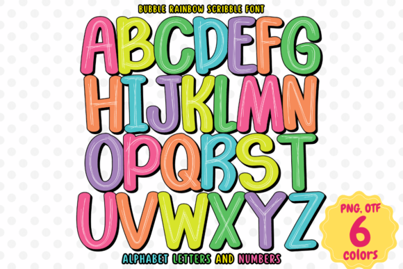 Bubble Rainbow Scribble: A Playful Font for Business Branding