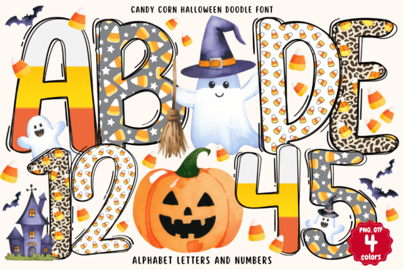 Candy Corn Halloween Doodle: A Playful Font for Seasonal Campaigns