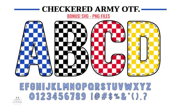 Checkered Army Font for Business Style