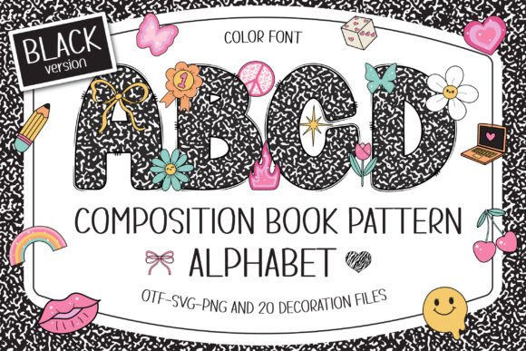Composition Book Pattern Font Review for Handmade Sellers