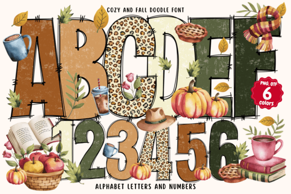 Cozy and Fall Doodle: A Warm Typeface for Autumn Publishing