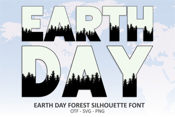 Earth Day Forest Silhouette for Modern Web Design