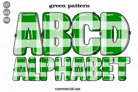 Green Pattern Font for Business