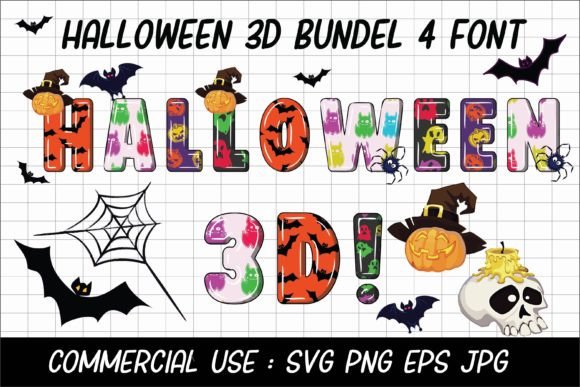 Halloween 3d Font for Creative Makers