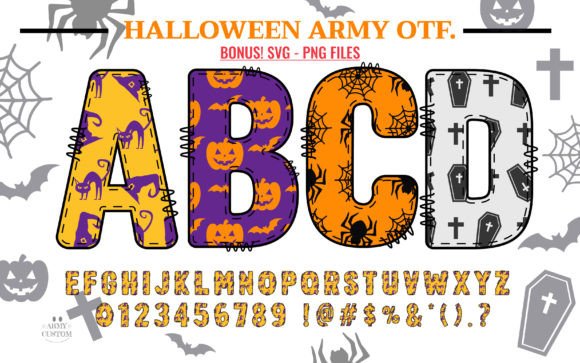 Halloween Army Set Font
