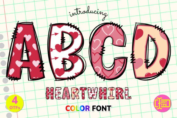 Heartwhirl: A Playful Typeface for Small Business Branding