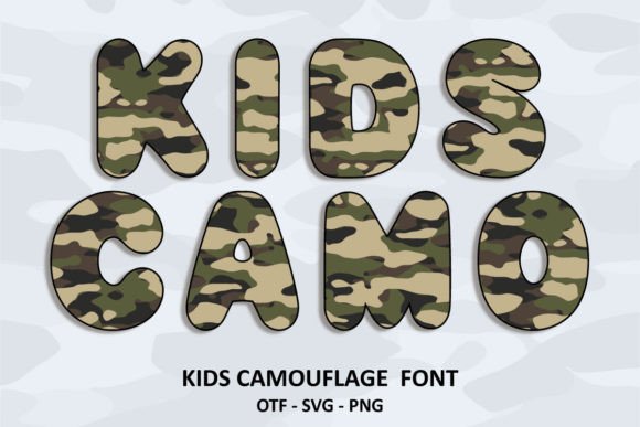 Kids Camouflage Font: Bold Digital Personality for the Web