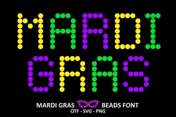 Mardi Gras Beads: A Festive Color Font for Campaign Design