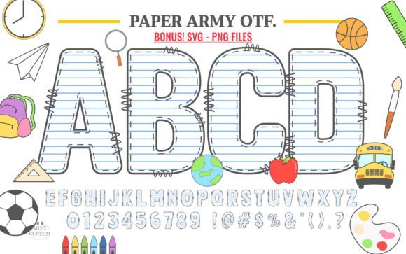 Paper Army Font for Creative Projects