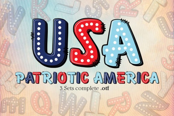 Patriotic America Color Font: A Crafter’s Creative Tool