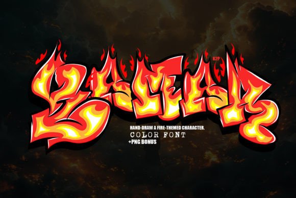 Qamar Fire Graffiti Font Brings Bold Color to Handmade Products