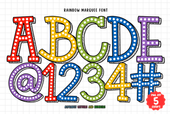 Rainbow Marquee Font for Web Design
