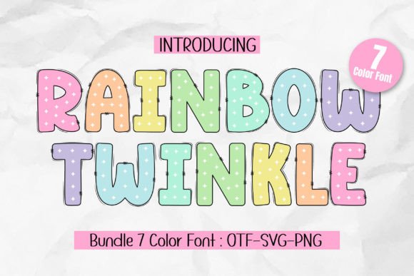 Rainbow Twinkle: A Playful Color Font for Editorial Design