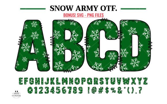 Snow Army: A Stitched Color Font for Digital Brand Storytelling