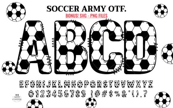 Soccer Football Army: A Sporty Font for Crafters and Sellers