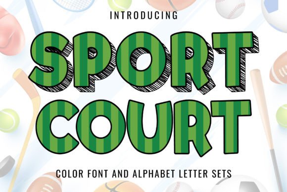 Sport Court Font: Playful Type for Editorial Design