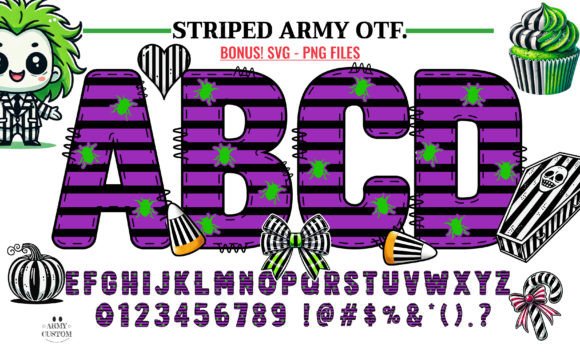 Striped Army: A Spellbinding Color Font for Handmade Creations