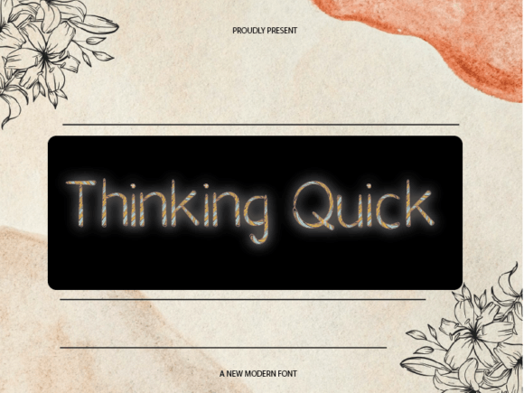Thinking Quick Font for Web Design