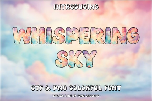 Whispering Sky: A Color Font for Editorial Mood