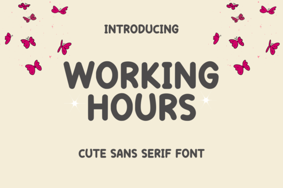 Working Hours Font for Editorial Design